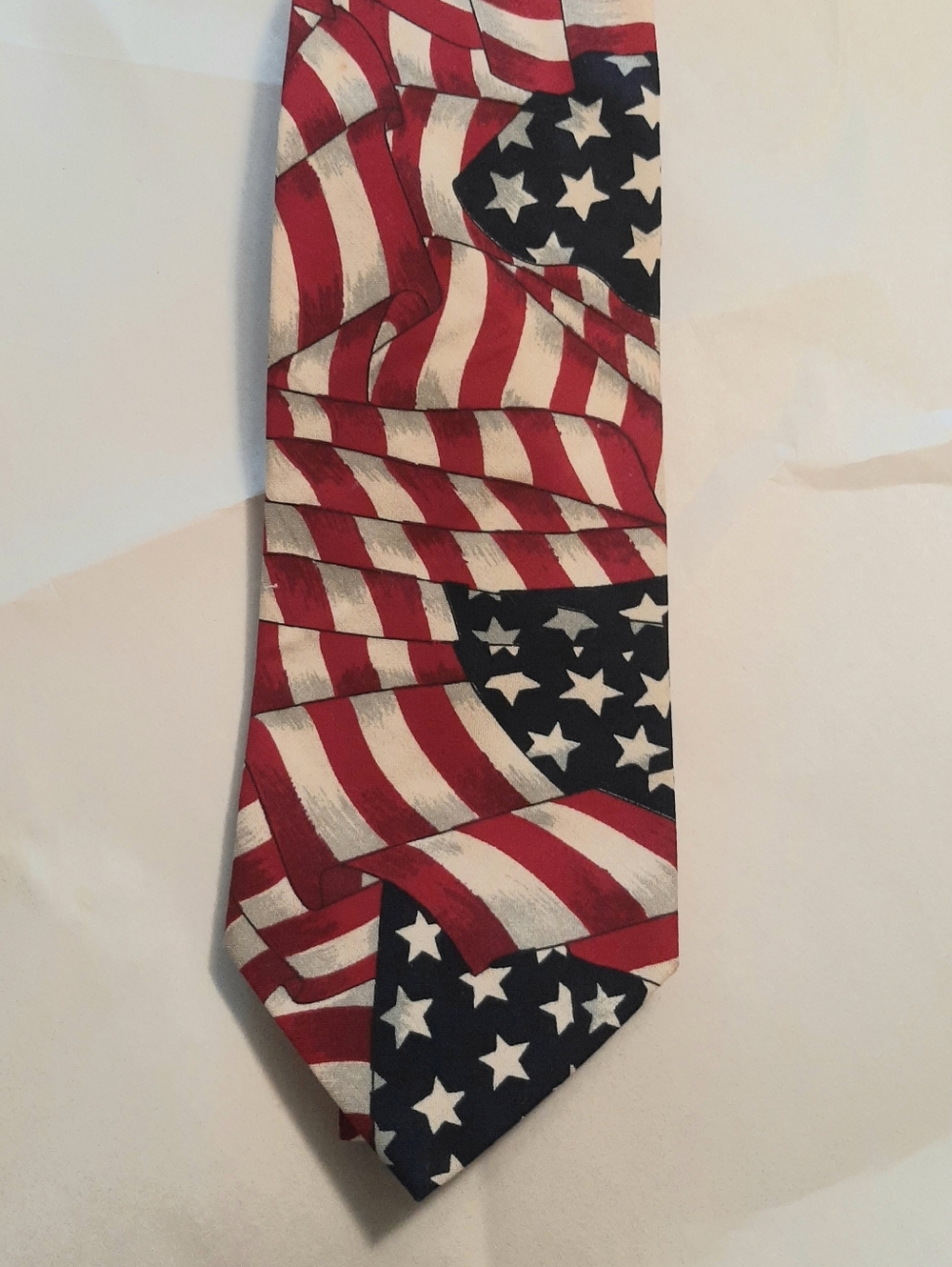 American Flag Pattern Men's Tie - Red, White & Blue